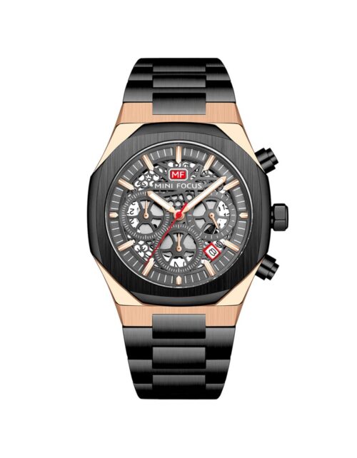 MINI FOCUS Montre Homme - Design Unique et Creux, Montre-Bracelet Décontractée