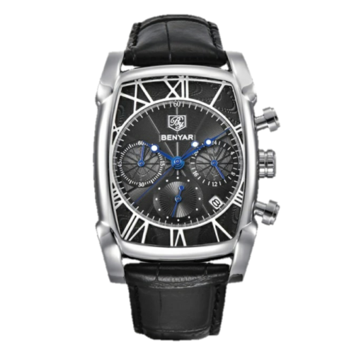 BENYAR Montre Homme Chronographe bracelet en cuir